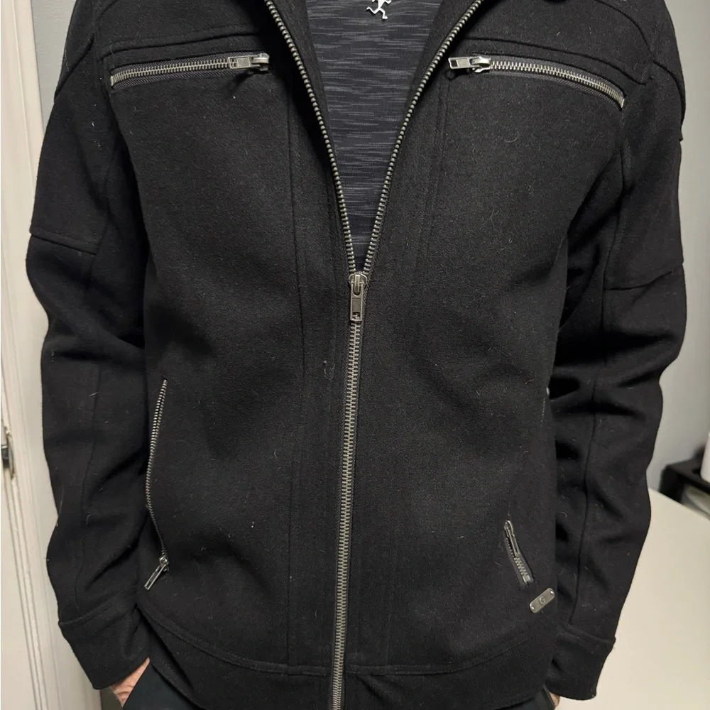 G by Guess Men's Black Zip-Up Sweater - Picture 2 of 8